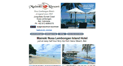 Desktop Screenshot of mainski-lembongan-resort.com